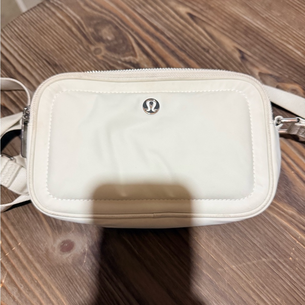 lululemon athletica Cream Purse  with Silver Logo
